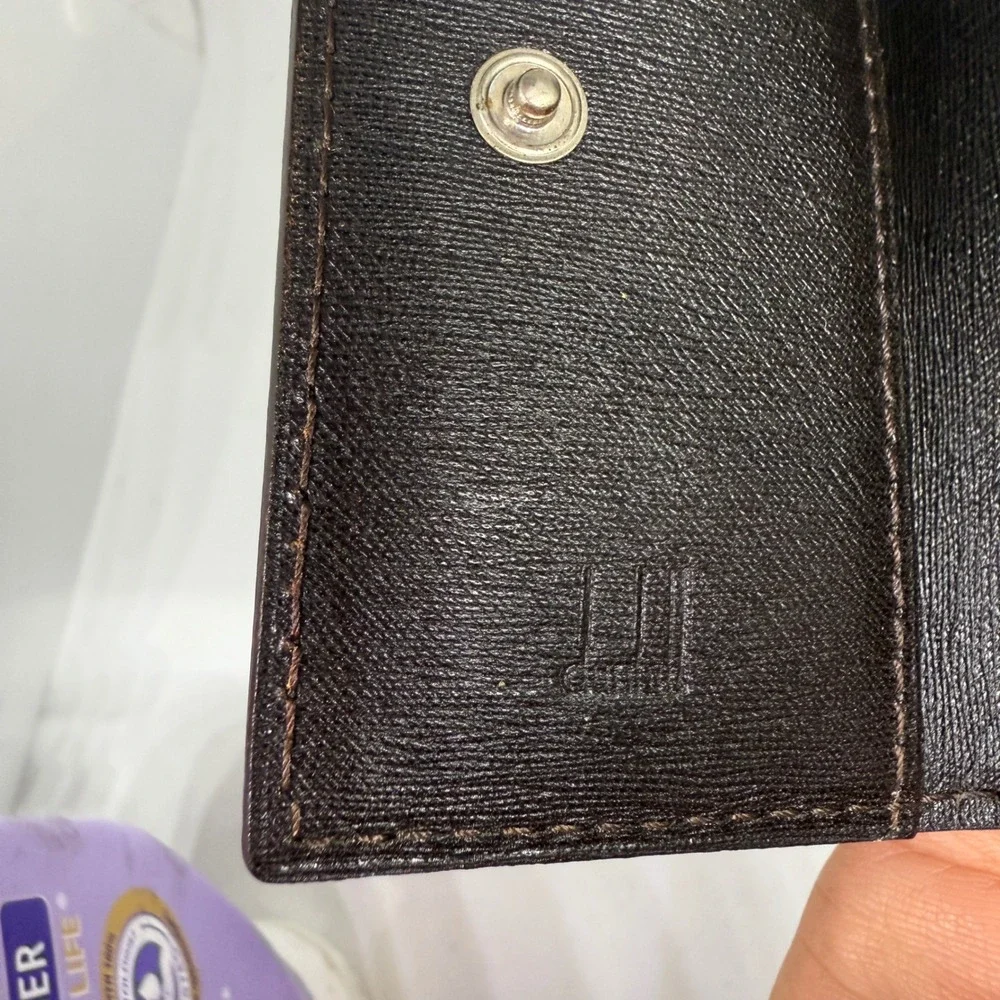 Dunhill Dark Brown Leather 6 Hook Key Holder Wallet Case Vintage‎ EUC Gift Mens
